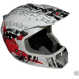 Casco Moto Cross Enduro One Racing Falcon Bianco Rosso One Casco Moto Cross Enduro One Racing Falcon Bianco Rosso One