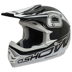 Casco Moto Cross Enduro O'Show Evolution Nero-Argento In Fibra Leggerissimo Fm racing Casco Moto Cross Enduro O'Show Evolution Nero-Argento In Fibra Leggerissimo Fm racing