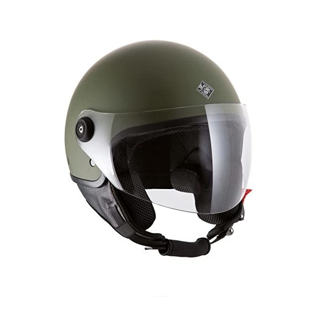 Casco Moto Demi Jet Tucano Urbano El Jettin Verde Airborne Opaco