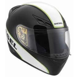 Casco Moto Integrale Diesel Full-Jack Multi Logo Bianco Nero Bianco Verde Agv Casco Moto Integrale Diesel Full-Jack Multi Logo Bianco Nero Bianco Verde Agv