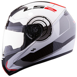 Casco Moto Integrale Ls2 FF351 Atmos Bianco-Rosso Ls2 Casco Moto Integrale Ls2 FF351 Atmos Bianco-Rosso Ls2