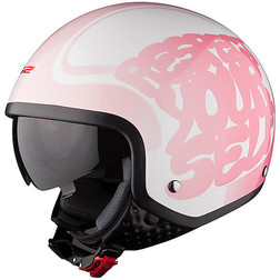 Casco moto jet LS2 OF561 Visierino Integrato Wawe Respect Bianco Rosa Ls2 Casco moto jet LS2 OF561 Visierino Integrato Wawe Respect Bianco Rosa Ls2