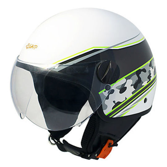 Casco Moto Jet Ska P Wolli Army Bianco Metal Vendita Online Outletmoto Eu