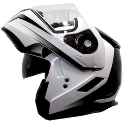 Casco Moto Modulare Apribile One Doppia Visiera Bianco-Nero One Casco Moto Modulare Apribile One Doppia Visiera Bianco-Nero One
