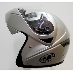 Casco Moto Modulare Apribile Premier in Fibra Modello PA0107 Silver Premier Casco Moto Modulare Apribile Premier in Fibra Modello PA0107 Silver Premier
