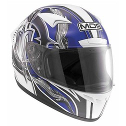Integral Motorcycle Helmet AGV By Mds M13 Multi Brush White-Blue Mds Integral Motorcycle Helmet AGV By Mds M13 Multi Brush White-Blue Mds