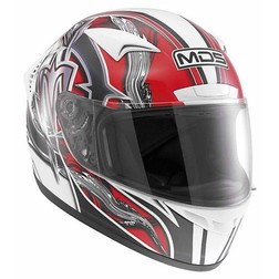 Integral Motorcycle Helmet AGV By Mds M13 Multi Brush White-Red Mds Integral Motorcycle Helmet AGV By Mds M13 Multi Brush White-Red Mds