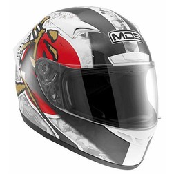 Integral Motorcycle Helmet AGV By Mds M13 Multi Ronin White-Red Mds Integral Motorcycle Helmet AGV By Mds M13 Multi Ronin White-Red Mds