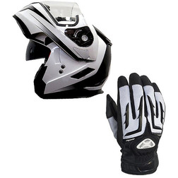 Kit Risparmio - Casco Modulare One Doppia Visiera Più Guanti Estivi Ixon Whip Hp nero Bianco Senza marca Kit Risparmio - Casco Modulare One Doppia Visiera Più Guanti Estivi Ixon Whip Hp nero Bianco Senza marca