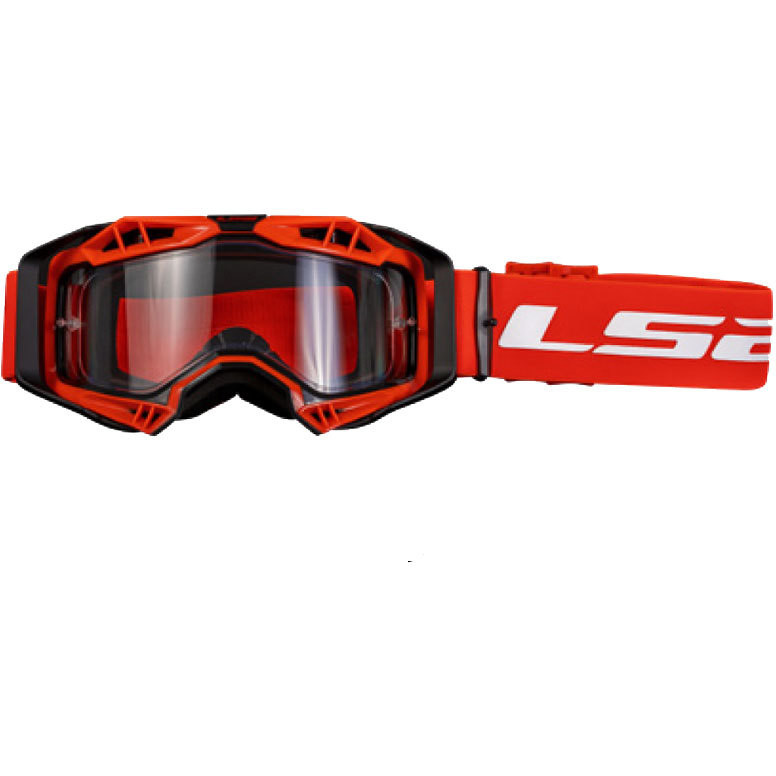 Maschera Moto Cross Enduro Ls2 AURA Nero Rosso Vendita Online