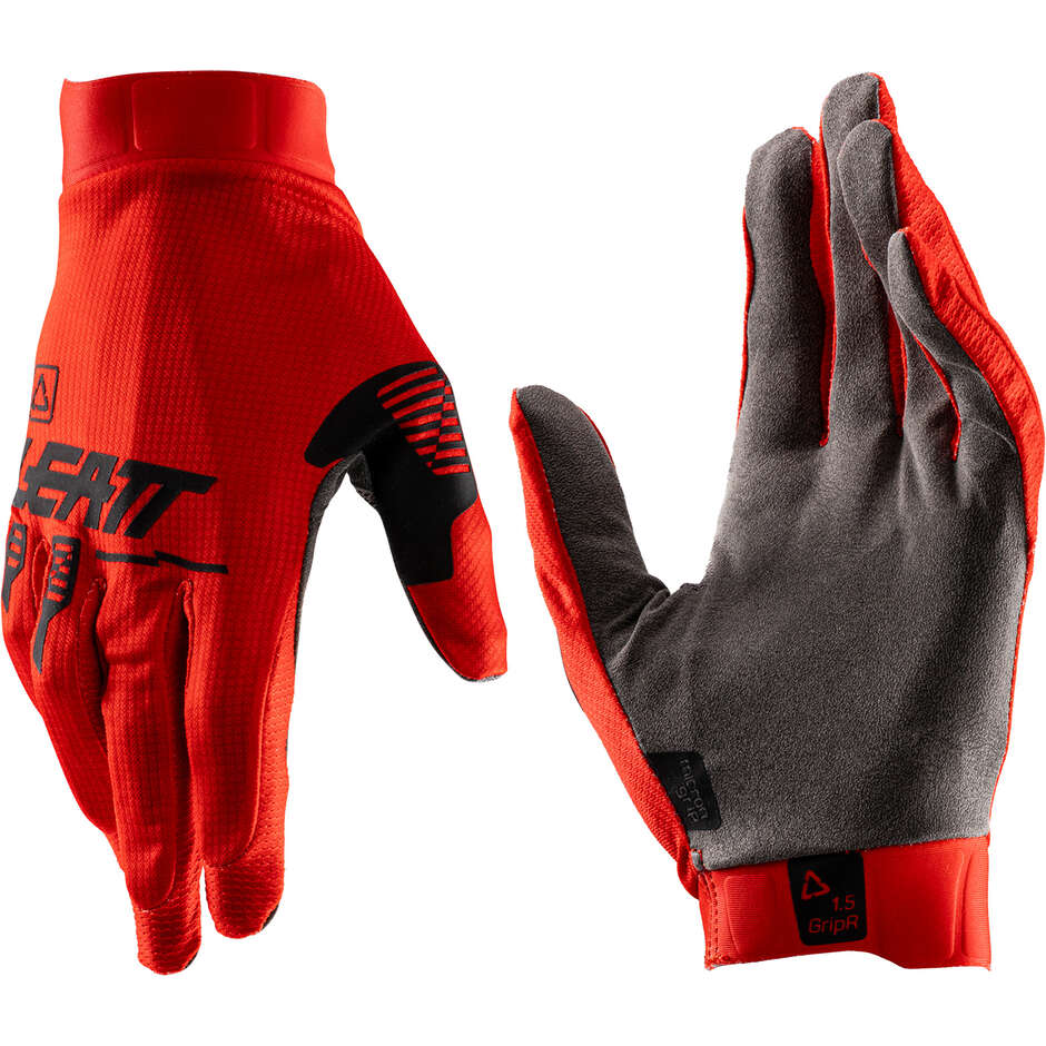 1.5 Gripr Leatt Red Motorcycle Glove