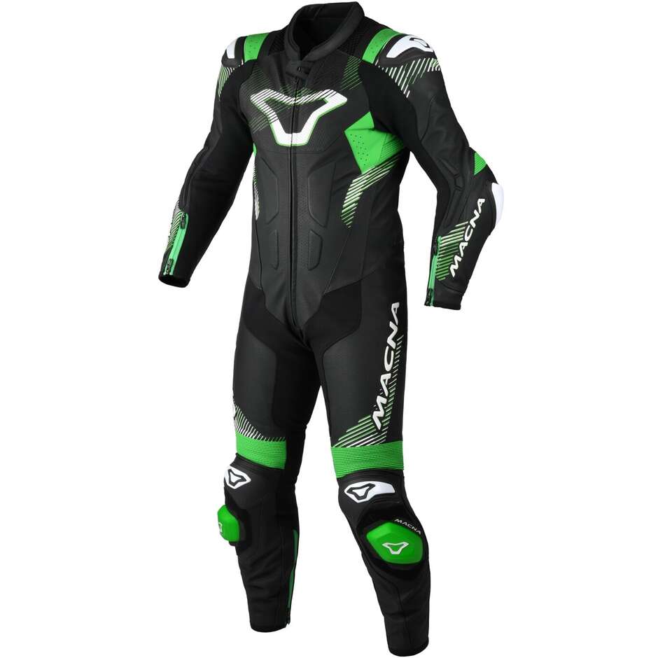 1 Stück Macna Armadyl Motorradanzug Schwarz Grün Weiß