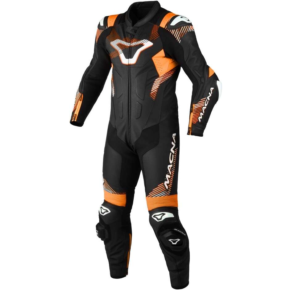 1 Stück Macna Armadyl Motorradanzug Schwarz Orange Weiß