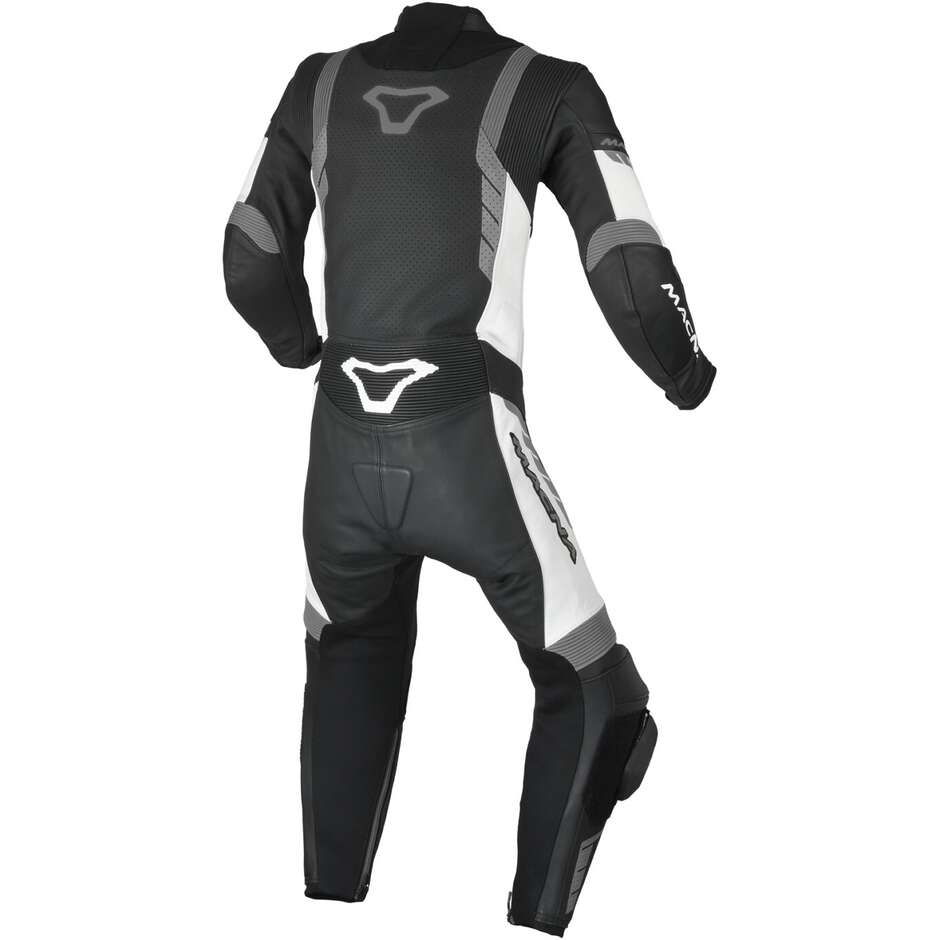 1 Stück Macna Varshall Junior Motorradanzug Schwarz Weiß