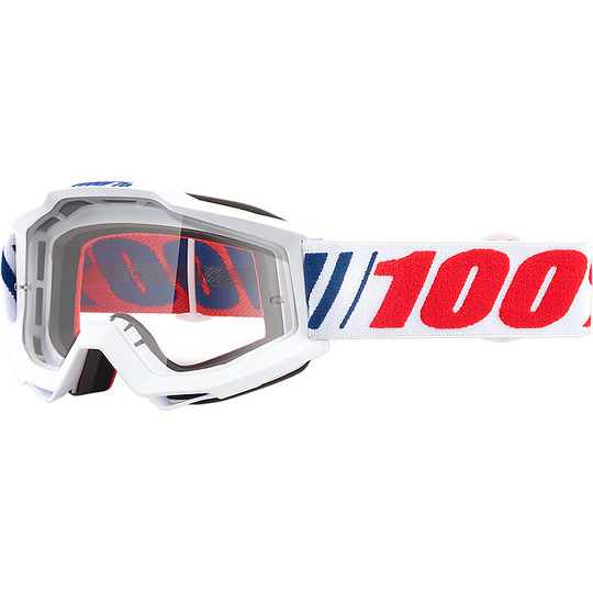 100% ACCURI Cross Enduro Motorradbrille AF066 Transparente Scheibe