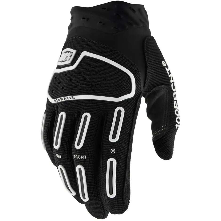 100% AIRMATIC 2 Schwarze Cross Enduro Motorradhandschuhe