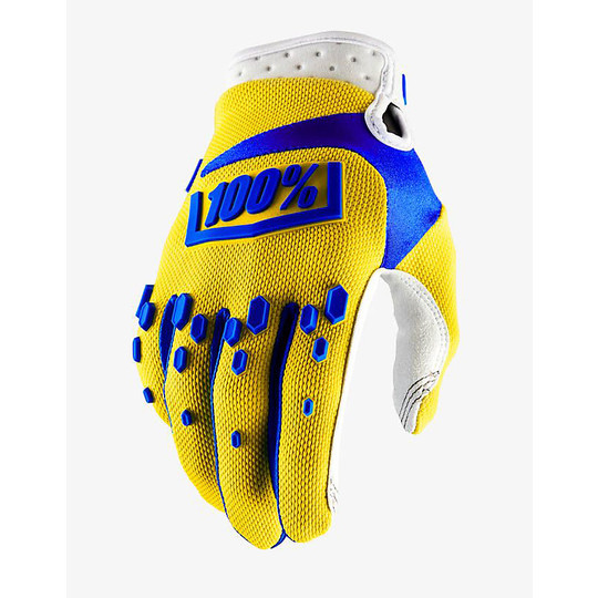 100% Airmatic Cross Enduro Motorcycle Gloves Yellow