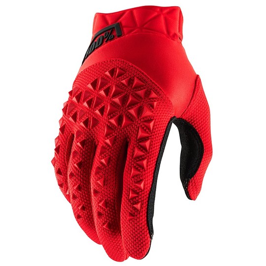100% AIRMATIC Moto Cross Enduro Children's Gloves Red Black
