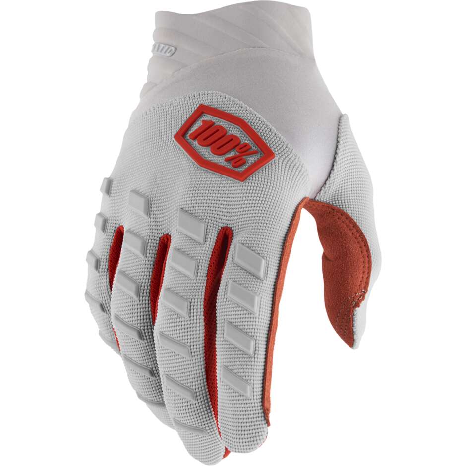 100% AIRMATIC Orange Gray Moto Cross Enduro MTB Gloves