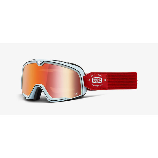 100% BARSTOW Carlyle Custom Vintage Goggles Red Mirror Lens