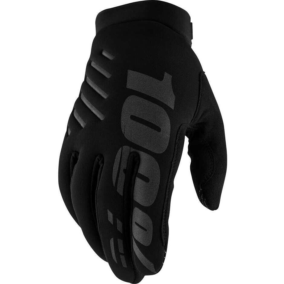 100% BRISKER Black Cross Enduro Motorcycle Gloves