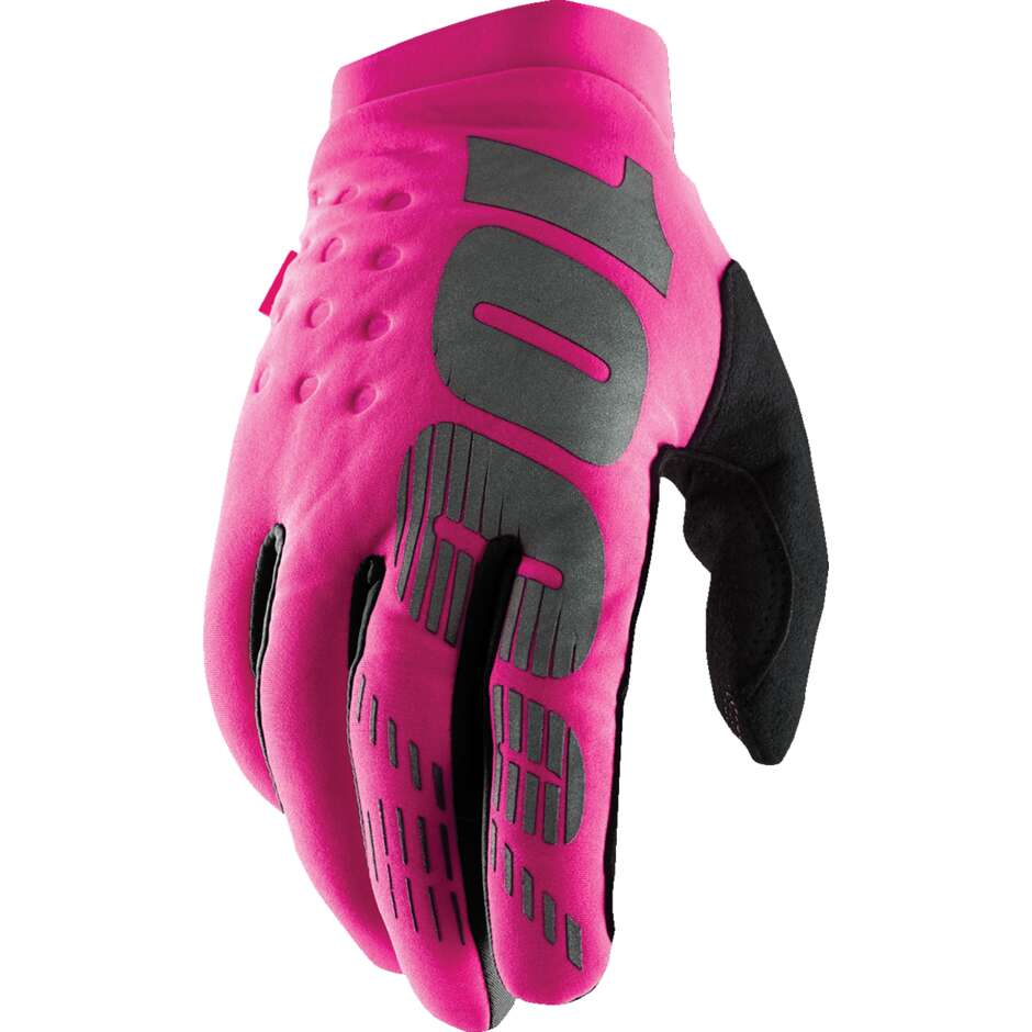100 % BRISKER LADY Pink Schwarz Motorrad Cross Enduro MTB Handschuhe