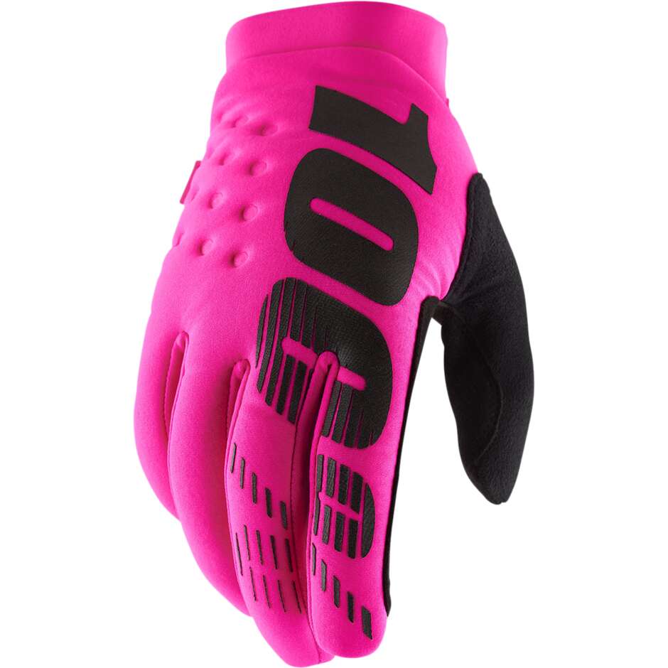 100 % BRISKER rosa schwarze Motorrad-Cross-Enduro-MTB-Handschuhe