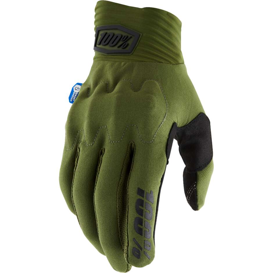 100% COGNITO Cross Enduro Mtb Motorcycle Gloves Army Green Black