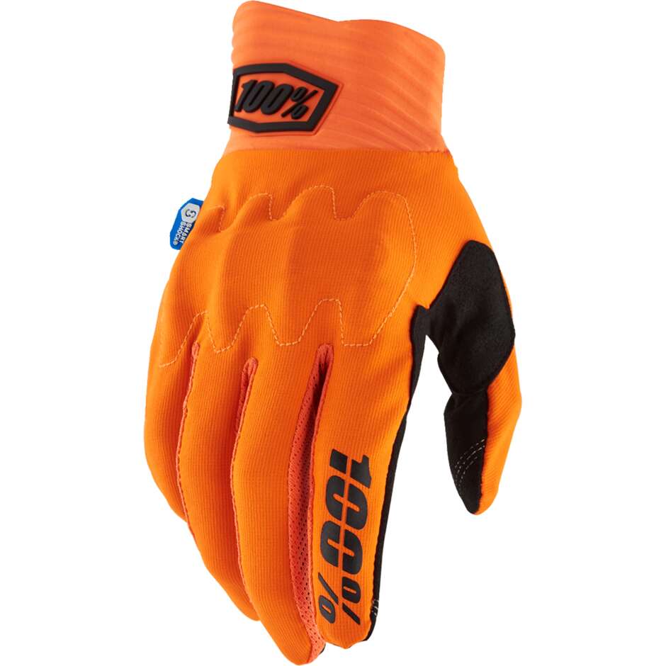 100% COGNITO Cross Enduro MTB Motorcycle Gloves Fluo Orange