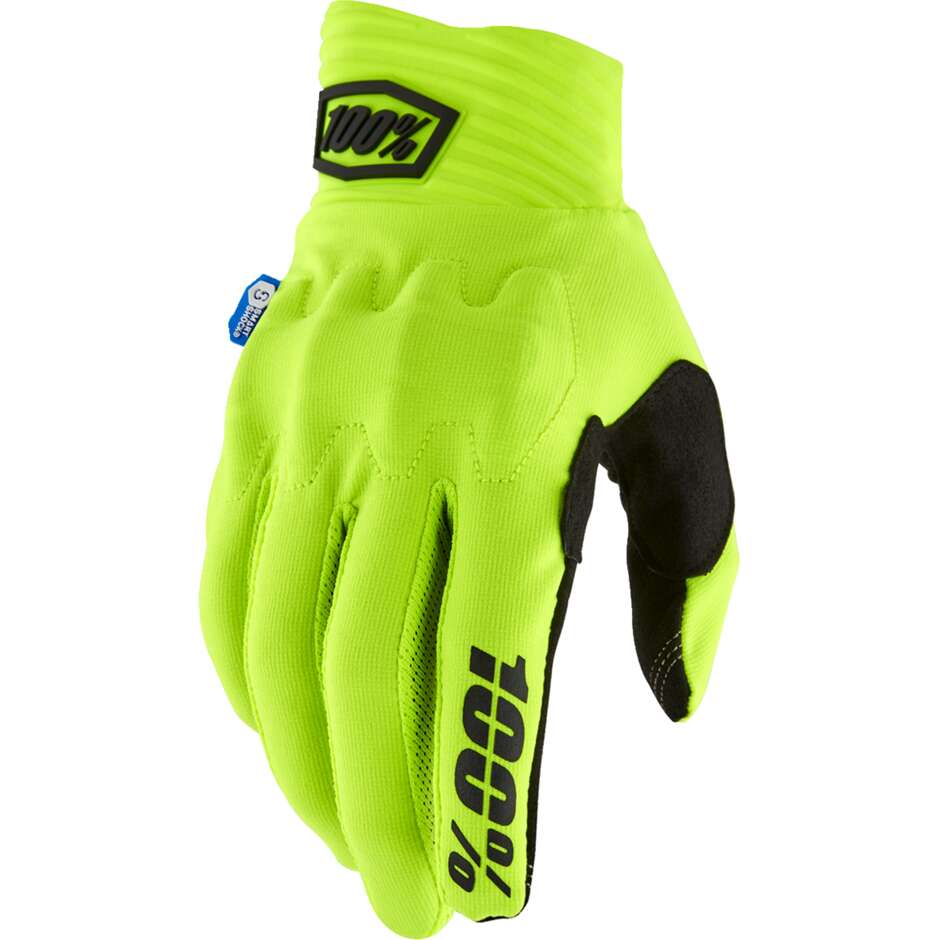 100% COGNITO Cross Enduro MTB Motorcycle Gloves Fluo Yellow