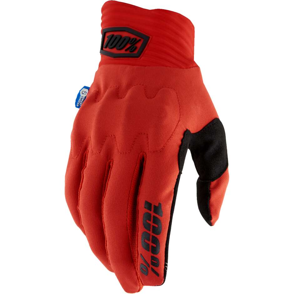 100% COGNITO Cross Enduro MTB Motorcycle Gloves Red Black
