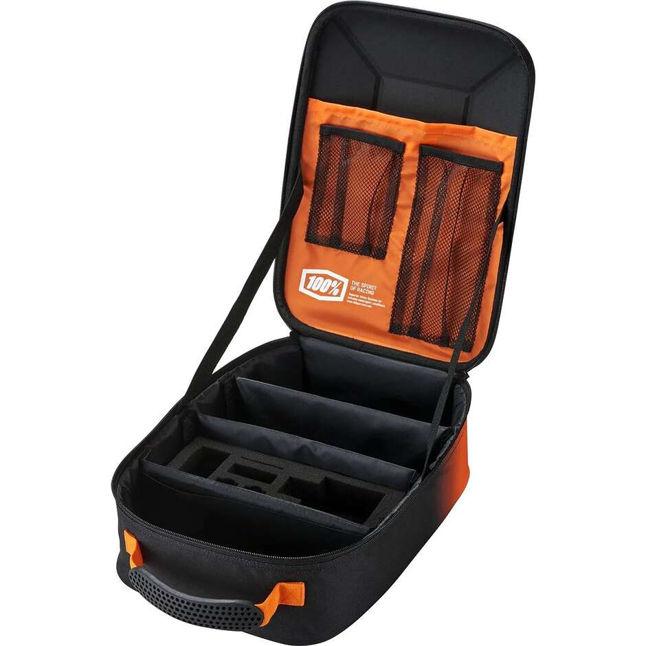 100% CRUSH Mask Case Black Orange