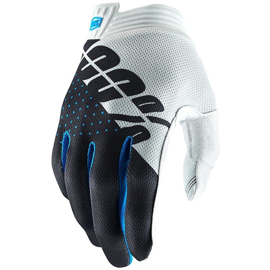100% Enduro Cross Motorcycle Gloves iTRACK White Steel Gray