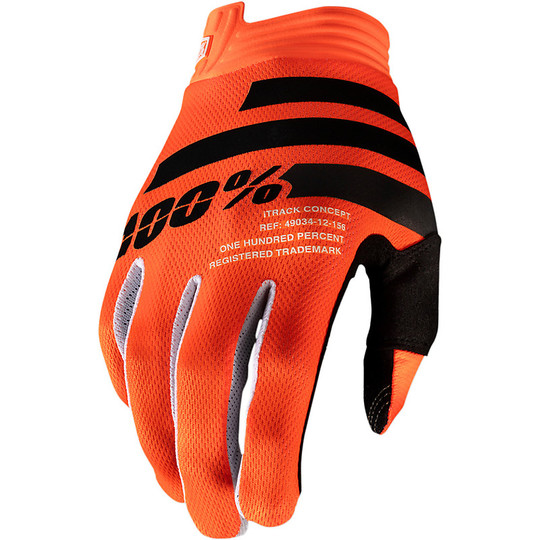 100% iTRACK Cross Enduro Motorcycle Gloves Orange Black