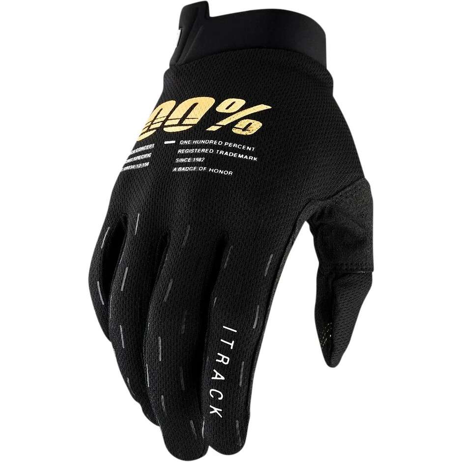 100% iTRACK Kids' Cross Enduro Motorcycle Gloves Black