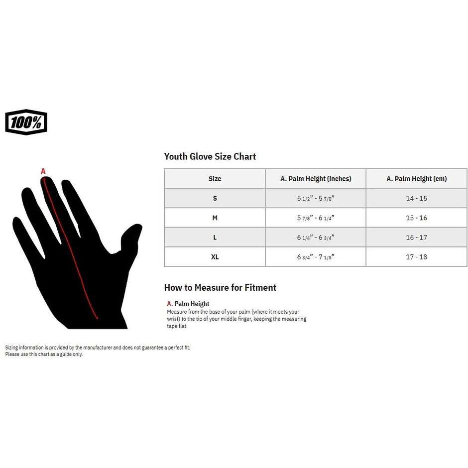 100% iTRACK Kinder-Cross-Enduro-Motorradhandschuhe, rot-weiß