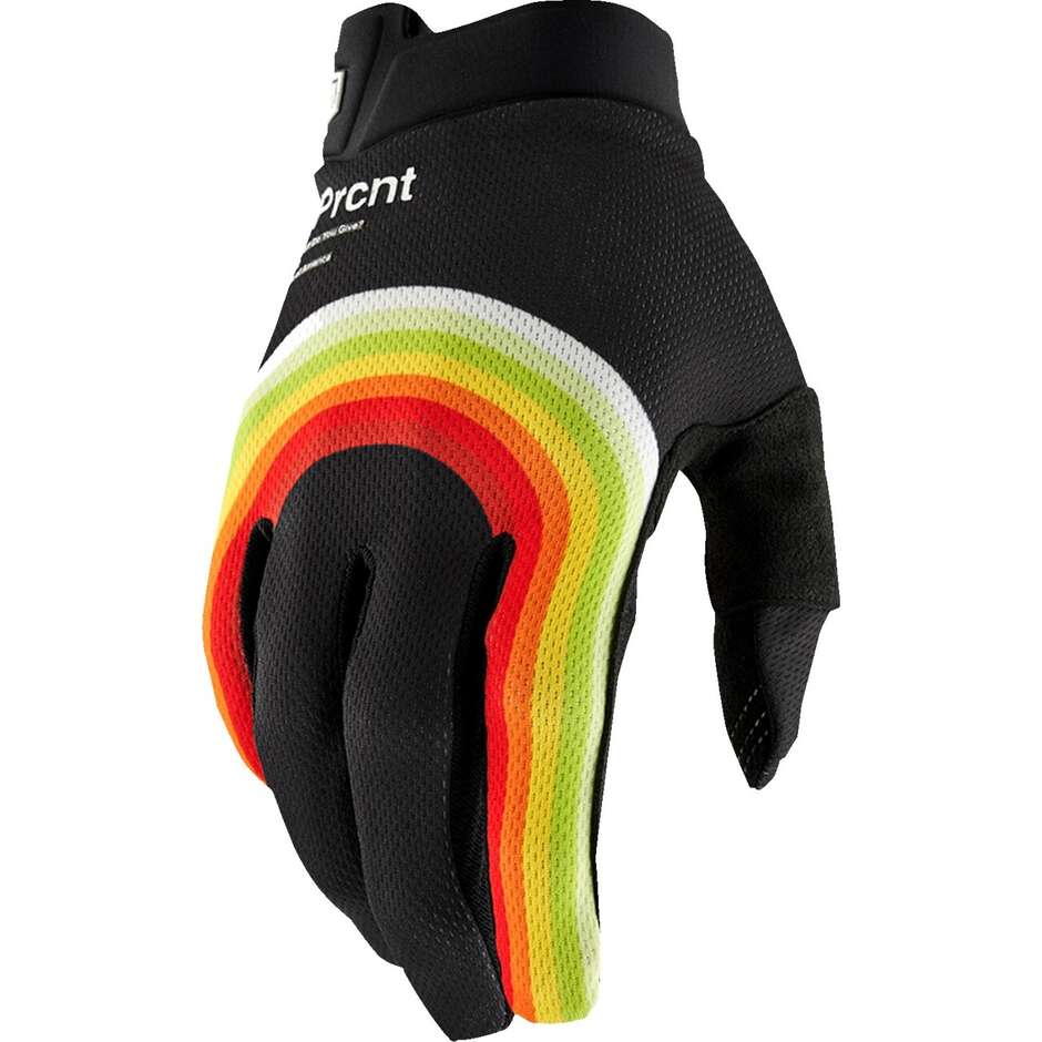 100% iTRACK REWIND Rainbow Motorcycle Cross Enduro Gloves