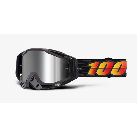 100% RACECRAFT Cross Enduro Masque de lunettes de moto + Costume de lentille de miroir