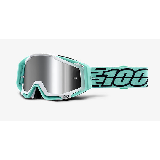 100% RACECRAFT Cross Enduro Masque de lunettes de moto + lentille de miroir