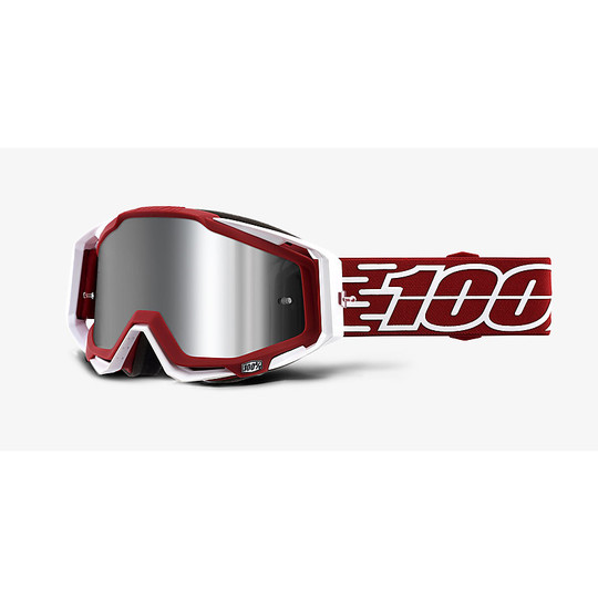 100% RACECRAFT Cross Enduro Masque de lunettes de moto + Lentille miroir Gustavia