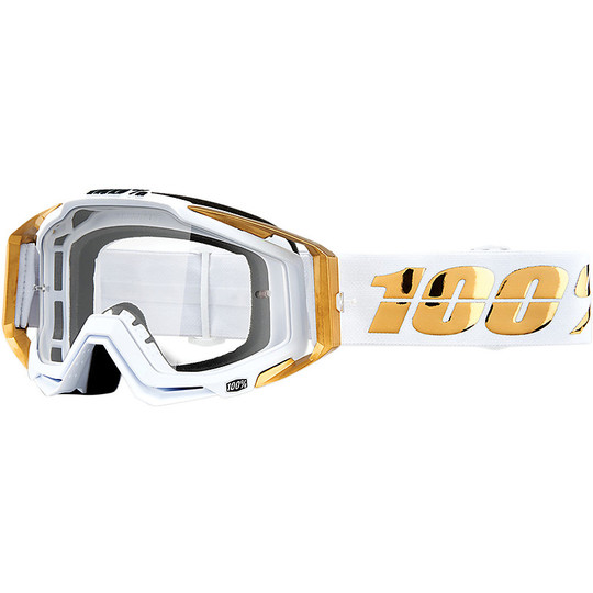100% RACECRAFT LTD Cross Enduro Motorcycle Goggles Transparent Lens