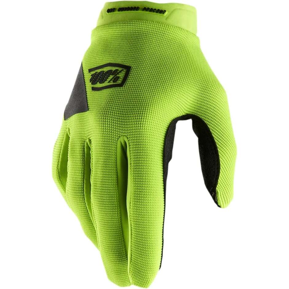 100% RIDECAMP Damen-Cross-Enduro-Motorradhandschuhe, fluoreszierendes Gelb, Schwarz