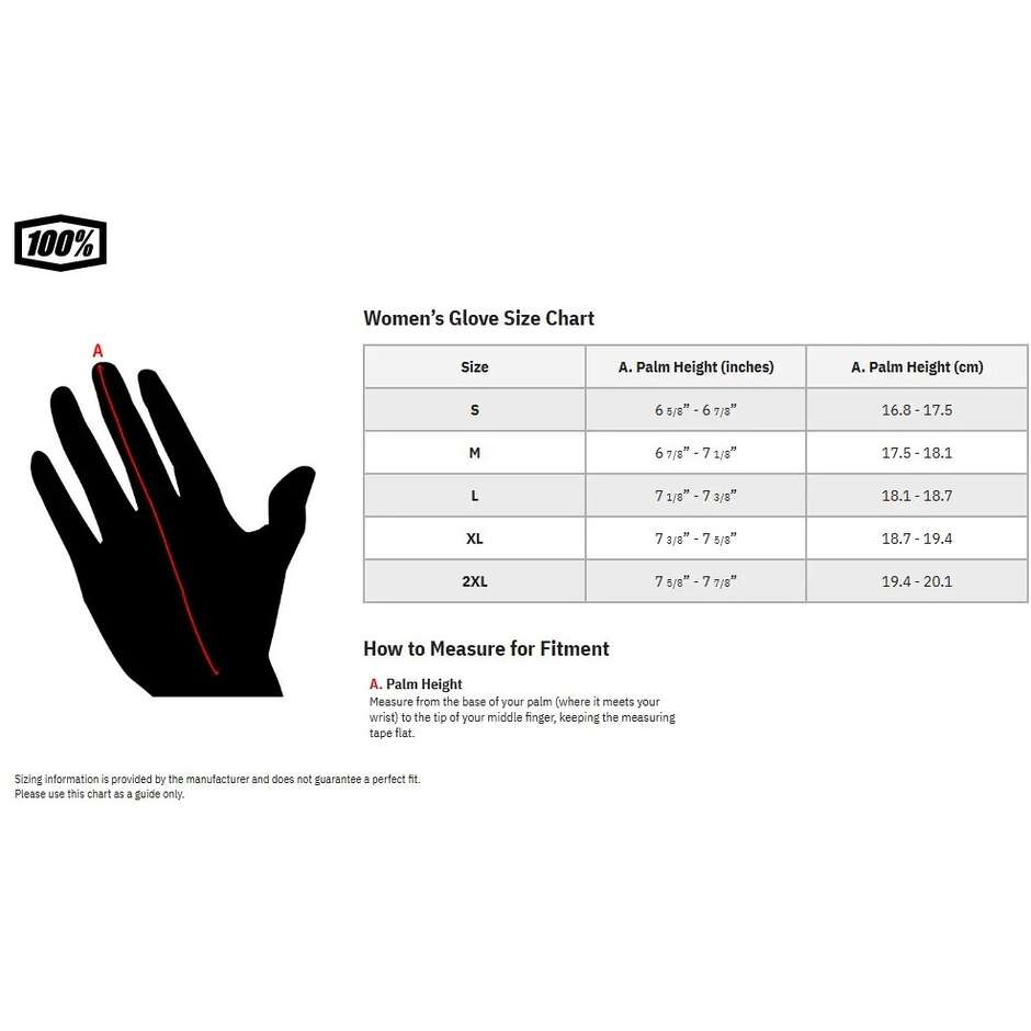 100% RIDECAMP Damen-Cross-Enduro-Motorradhandschuhe, fluoreszierendes Gelb, Schwarz