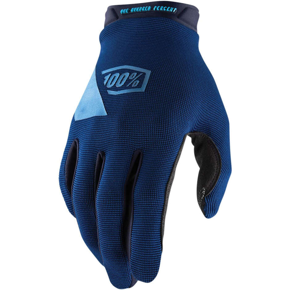 100% RIDECAMP Navy Blue Motorcycle Cross Enduro MTB Gloves
