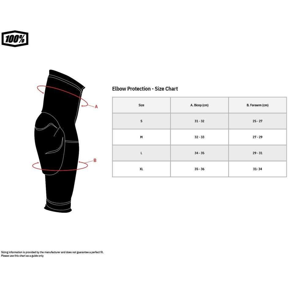 100% RIDECAMP Red Black Motorcycle Cross Enduro Elbow Guards