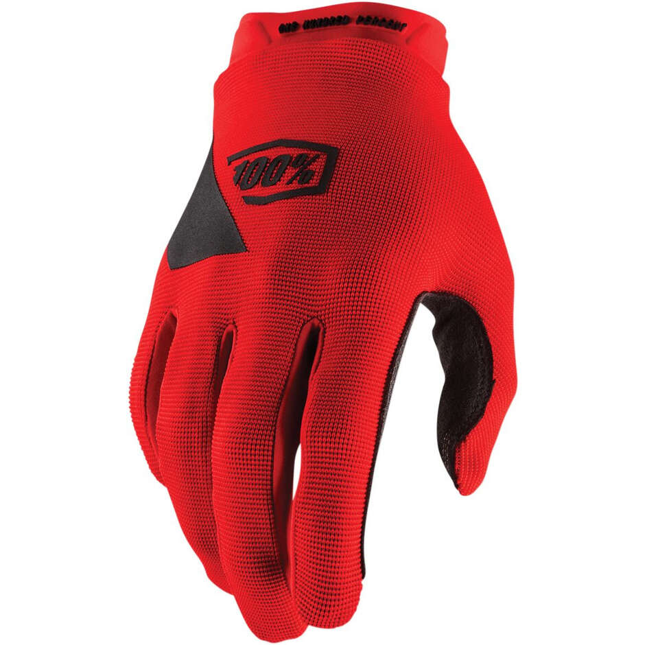 100% RIDECAMP Red Moto Cross Enduro MTB Gloves