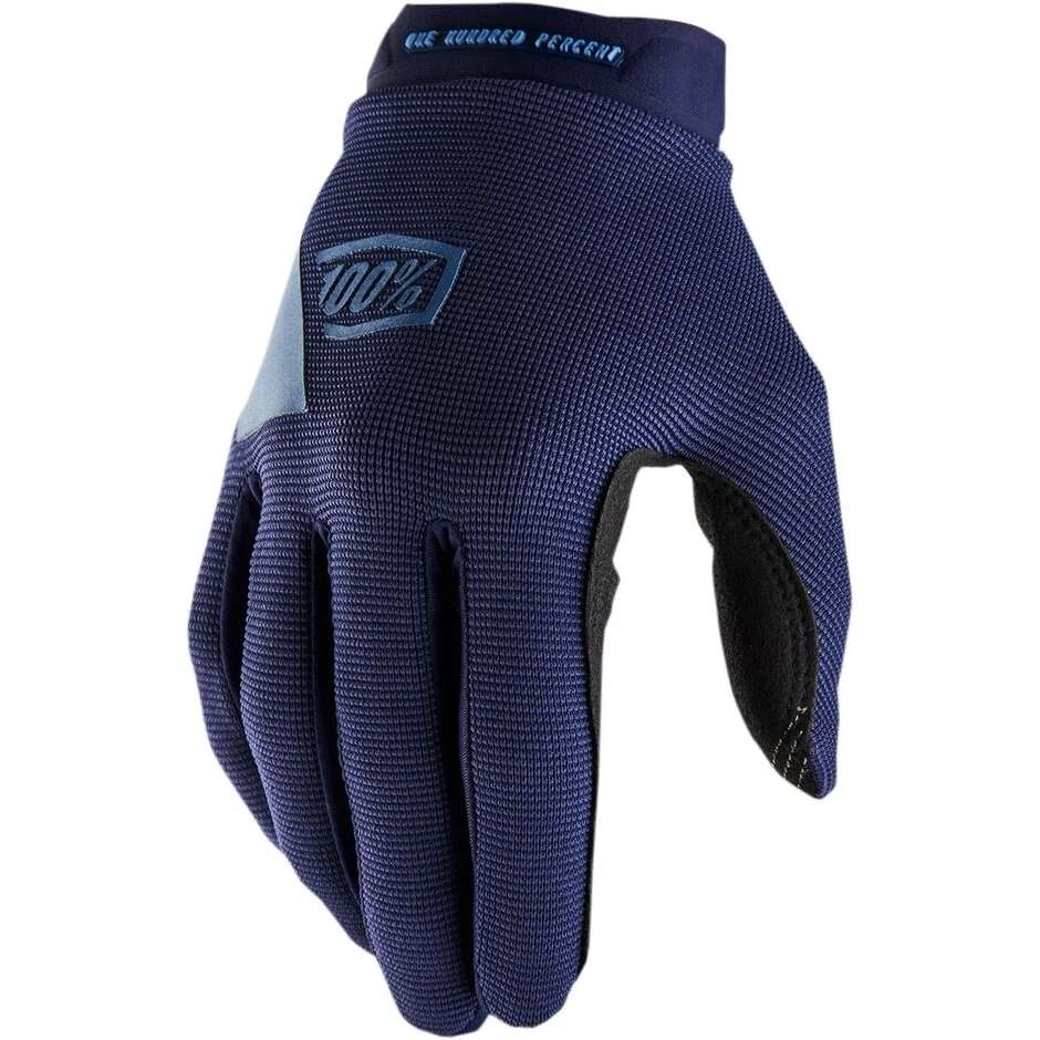 100% RIDECAMP Women's Cross Enduro Motorcycle Gloves, Blue