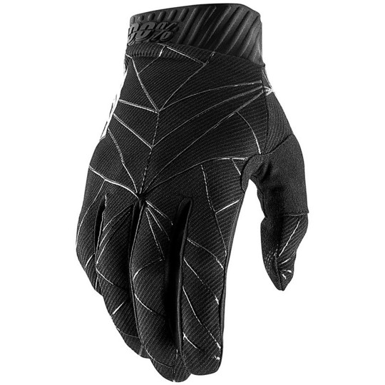 100% RIDEFIT Cross Enduro Motorcycle Gloves Black White