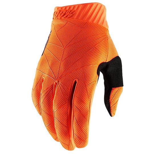 100% RIDEFIT Cross Enduro Motorcycle Gloves Orange Fluo Black