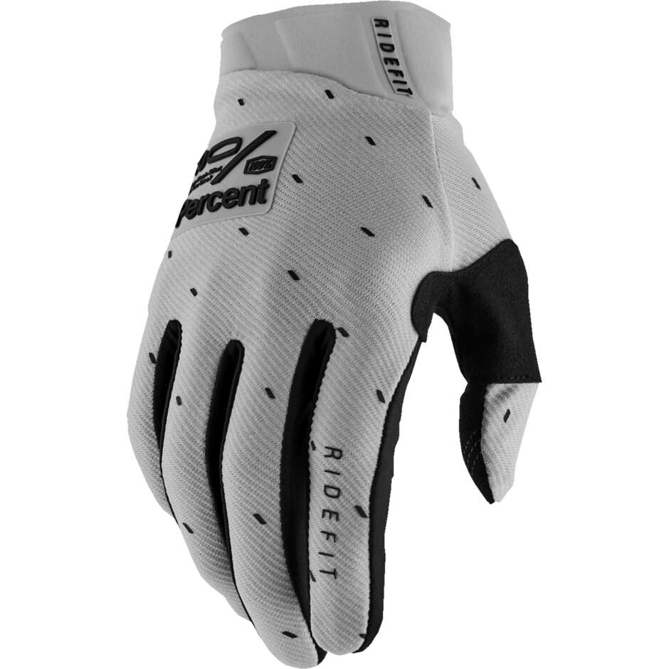 100% RIDEFIT Slide Silver Motorcycle Cross Enduro MTB Gloves